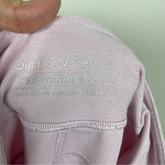 Outdoor Voices Pink Gray Cropped Leggings Small - Picture 4 of 4